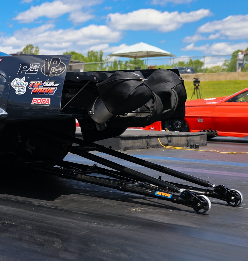 mvm wheelie bars on pro mod car